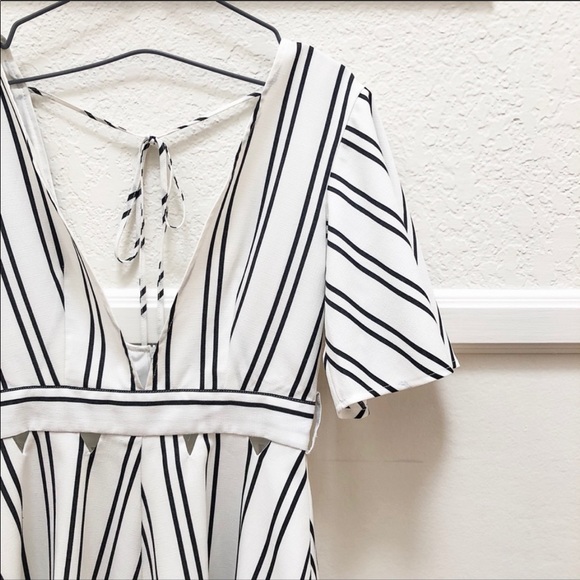 Black & White Striped Romper - Picture 4 of 6